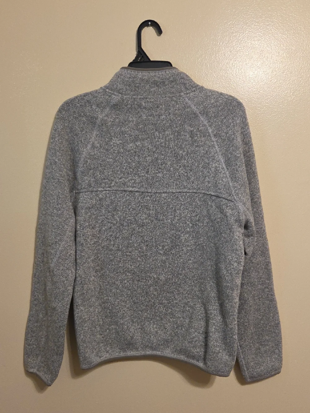 J. Crew Mens Grey Nordic Zip Pullover Jacket All Weather Polartec Sweater Fleece
